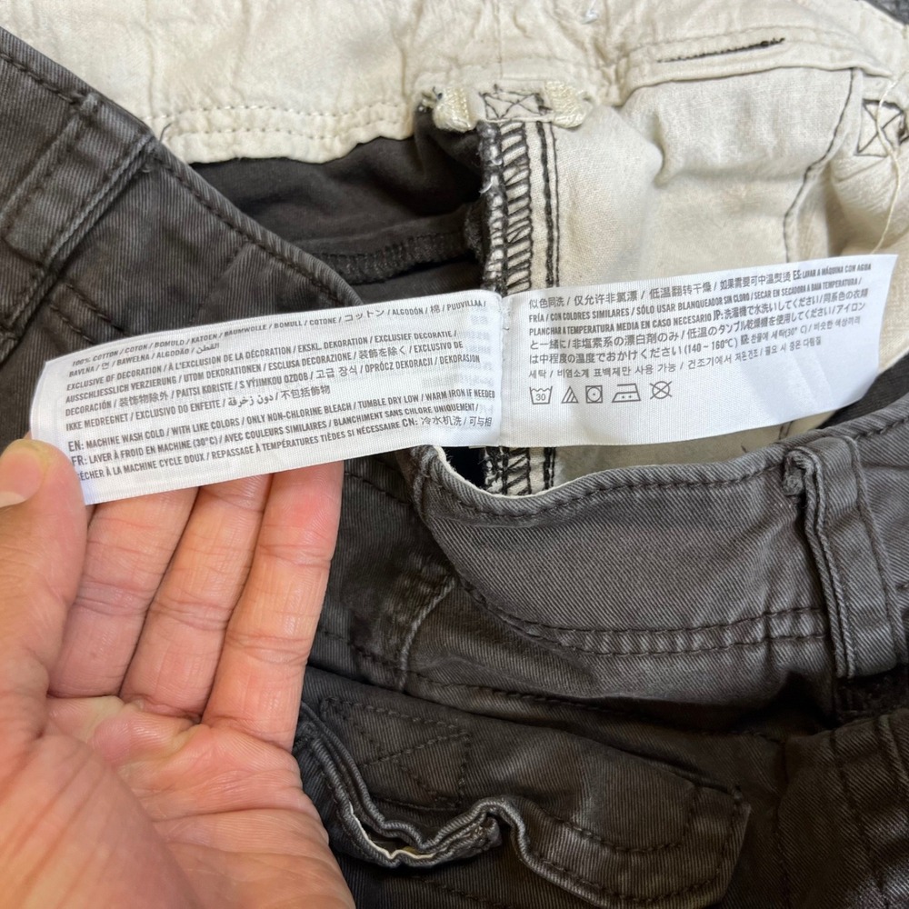 Hollister Mens Loose Fit Cargo Pants Charcoal Grey 30x32 Utility Workwear - Picture 6 of 8